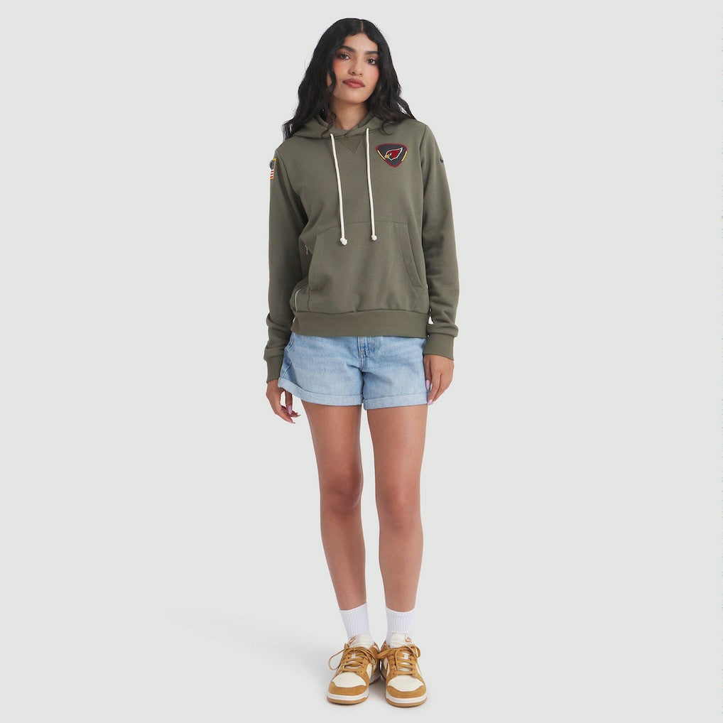 Nike Arizona Cardinals Women's 2025 Salute to Service Sideline Standard Issue Dri-FIT Hoodie Olive