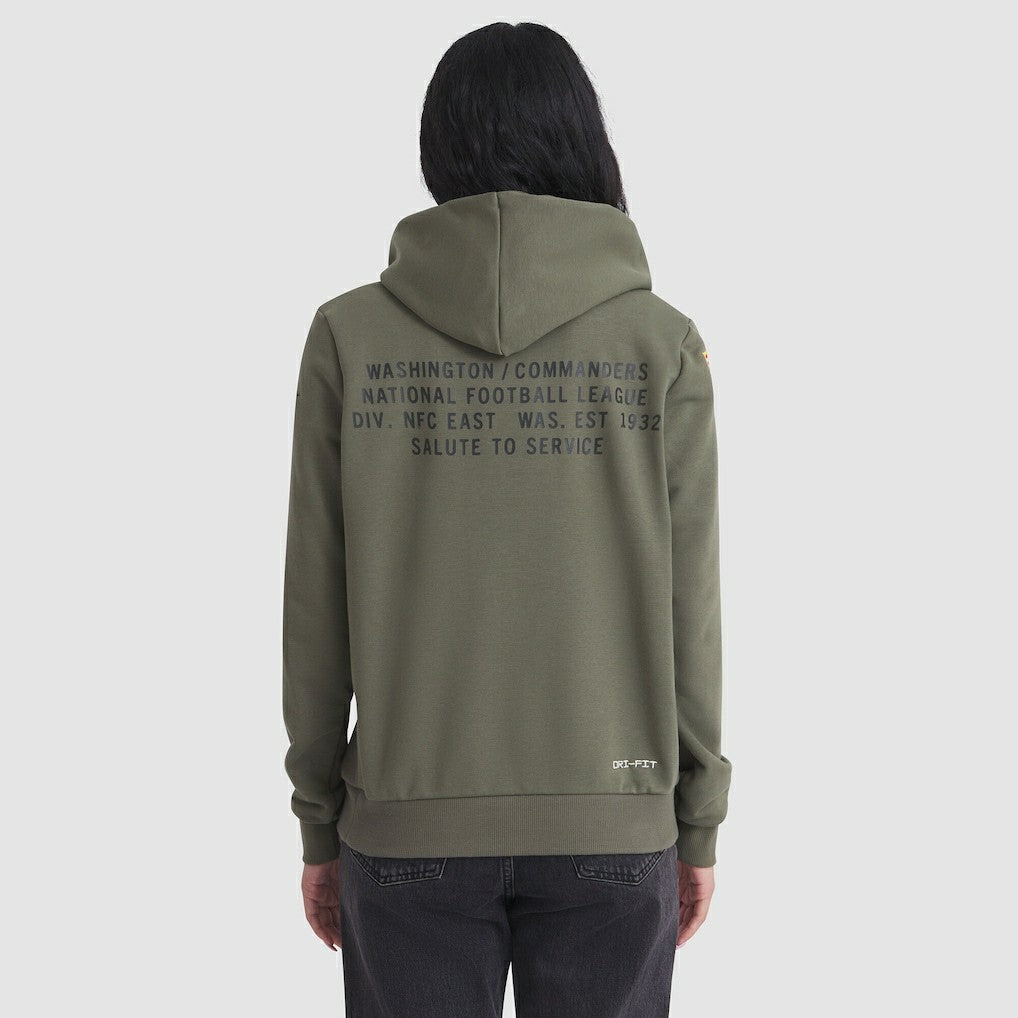 Nike Washington Commanders Women's 2025 Salute to Service Sideline Standard Issue Dri-FIT Hoodie Olive