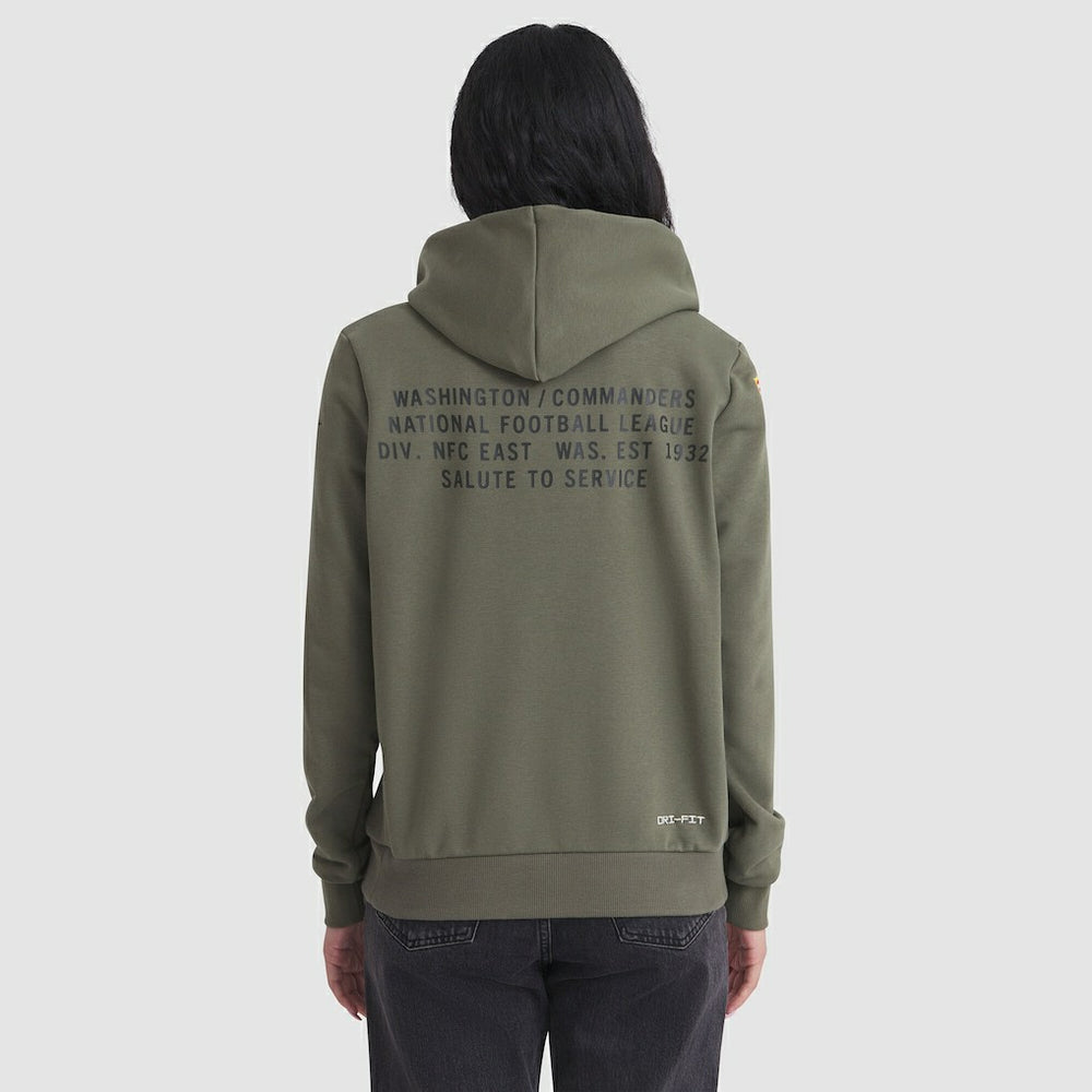Nike Washington Commanders Women's 2025 Salute to Service Sideline Standard Issue Dri-FIT Hoodie Olive