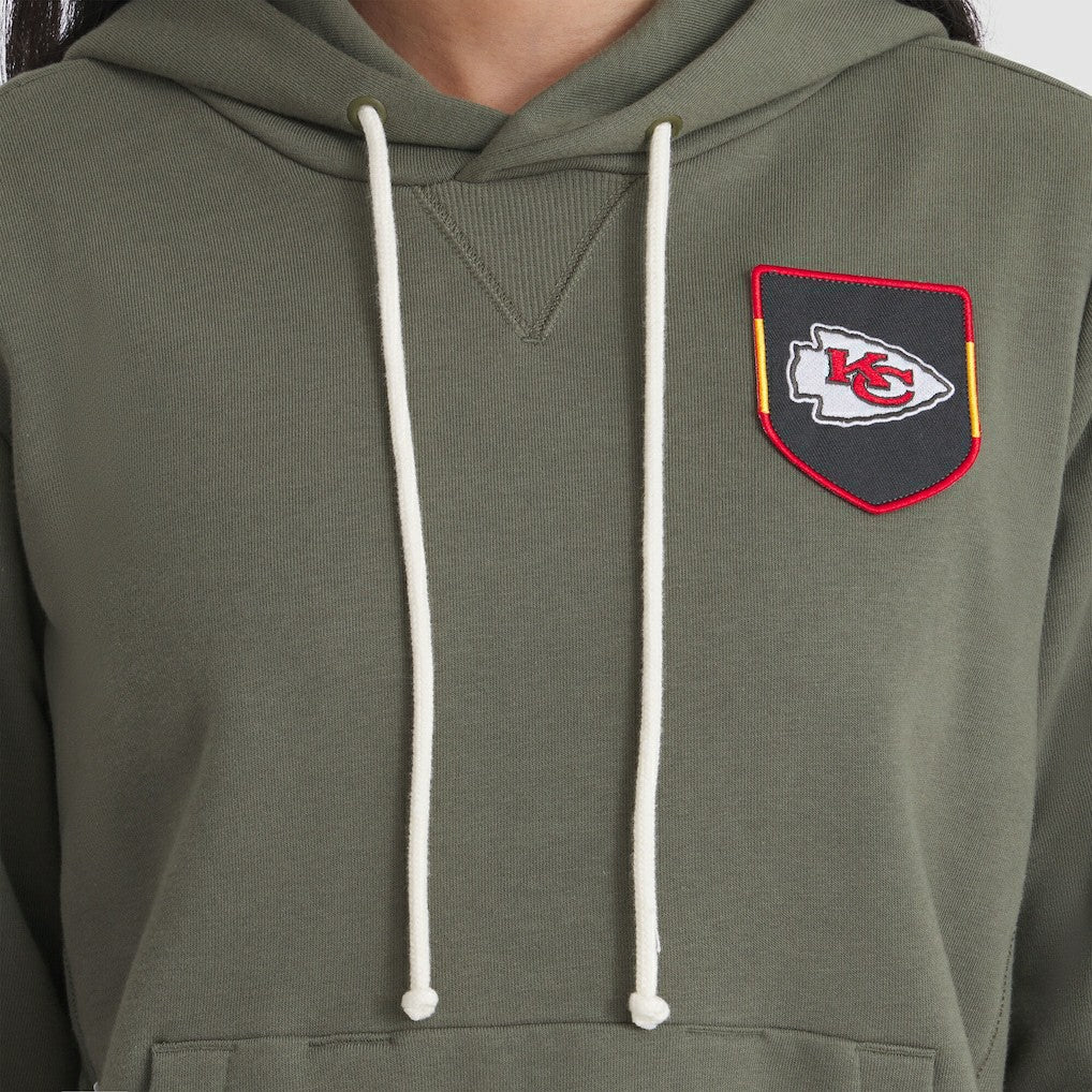 Nike Kansas City Chiefs Women's 2025 Salute to Service Sideline Standard Issue Dri-FIT Hoodie Olive