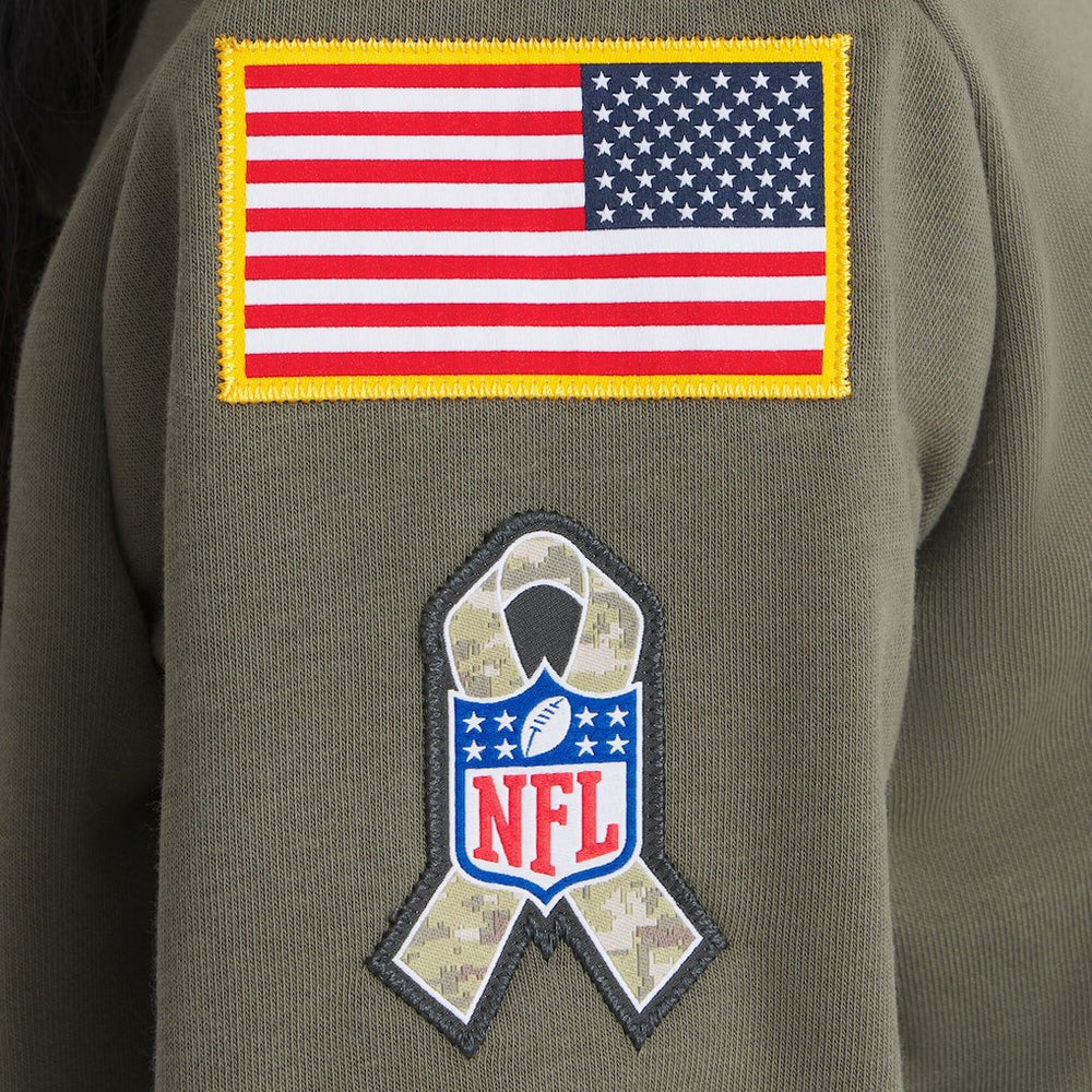Nike Kansas City Chiefs Women's 2025 Salute to Service Sideline Standard Issue Dri-FIT Hoodie Olive