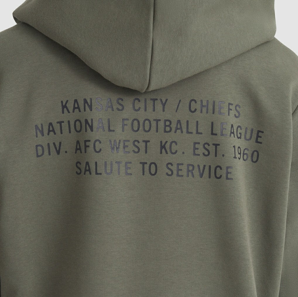 Nike Kansas City Chiefs Women's 2025 Salute to Service Sideline Standard Issue Dri-FIT Hoodie Olive