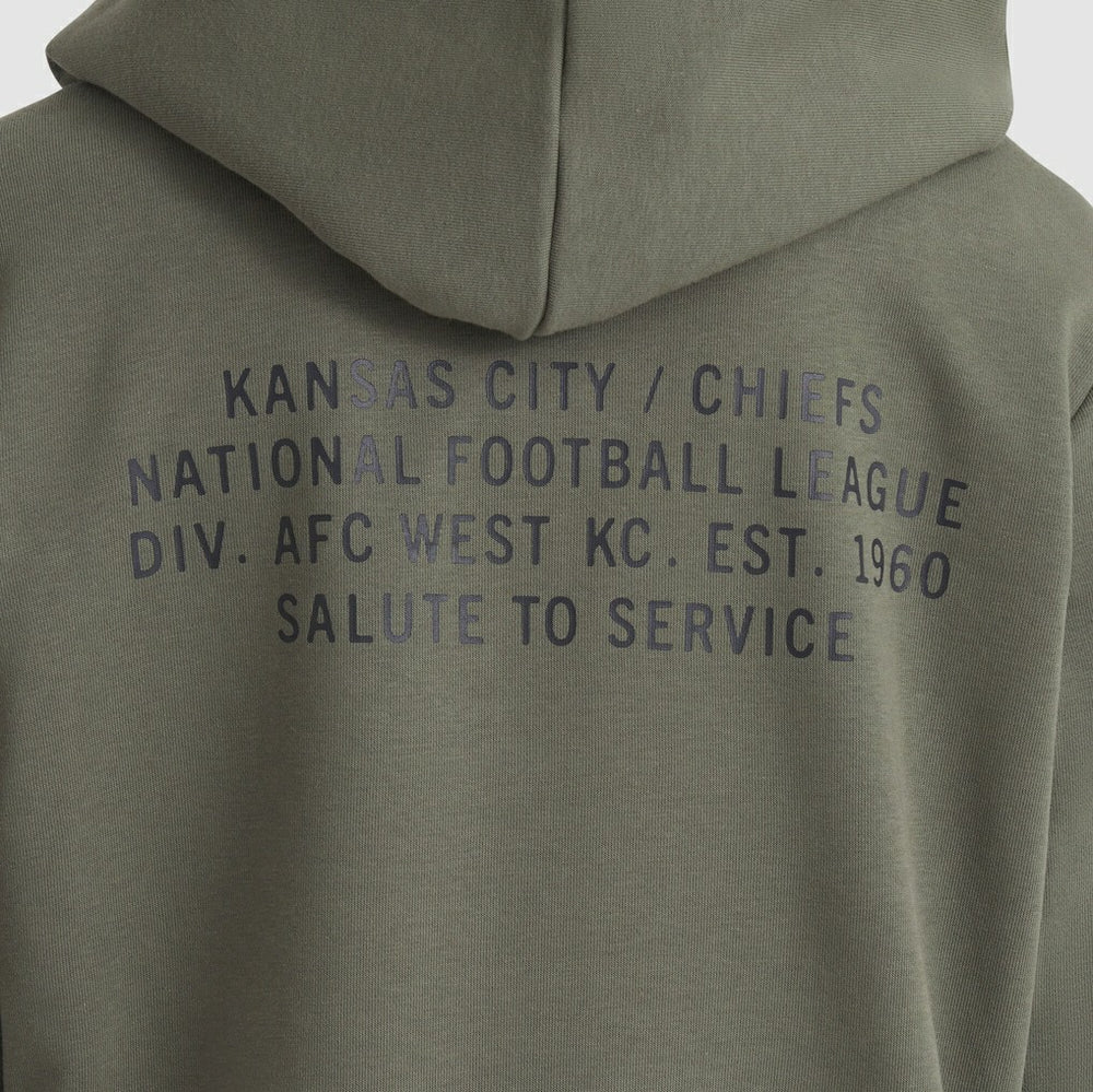 Nike Kansas City Chiefs Women's 2025 Salute to Service Sideline Standard Issue Dri-FIT Hoodie Olive