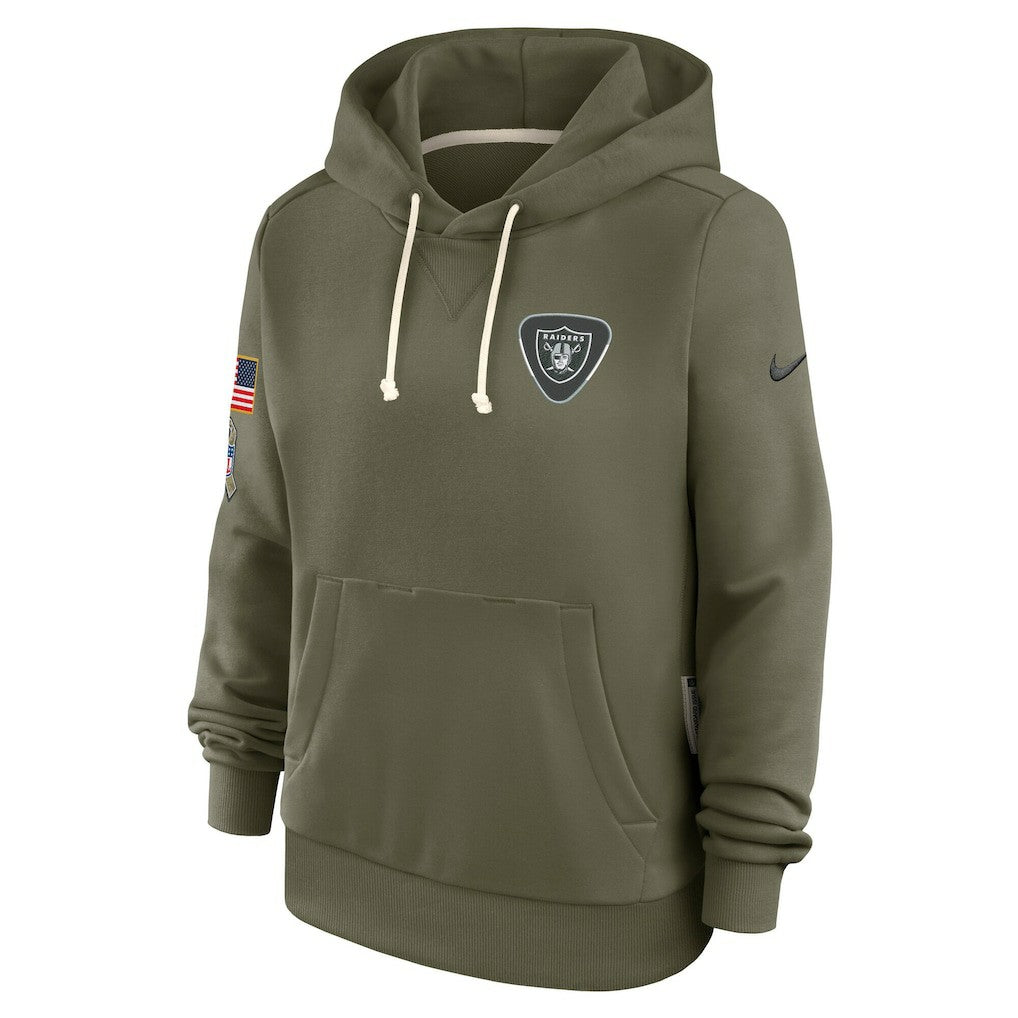 Nike Las Vegas Raiders Women's 2025 Salute to Service Sideline Standard Issue Dri-FIT Hoodie Olive