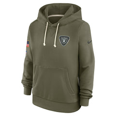 Nike Las Vegas Raiders Women's 2025 Salute to Service Sideline Standard Issue Dri-FIT Hoodie Olive