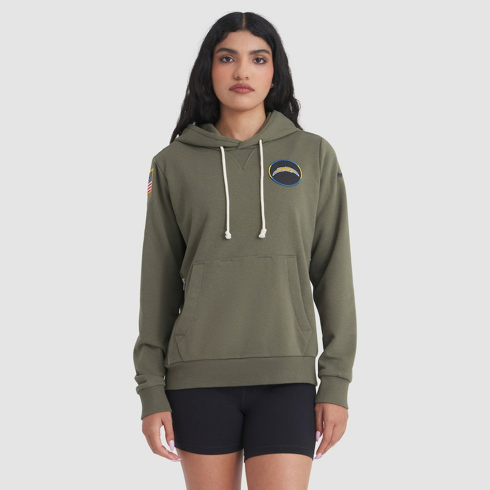 Nike Los Angeles Chargers Women's 2025 Salute to Service Sideline Standard Issue Dri-FIT Hoodie Olive