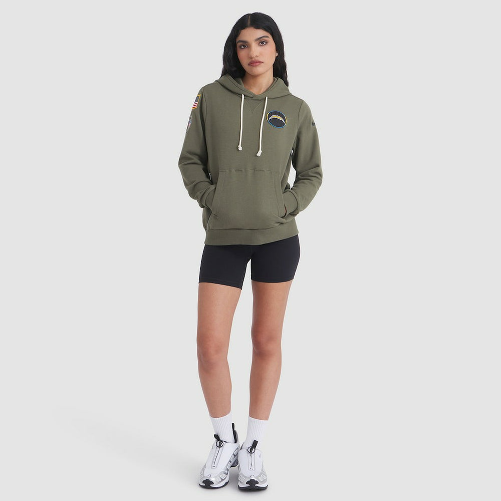Nike Los Angeles Chargers Women's 2025 Salute to Service Sideline Standard Issue Dri-FIT Hoodie Olive