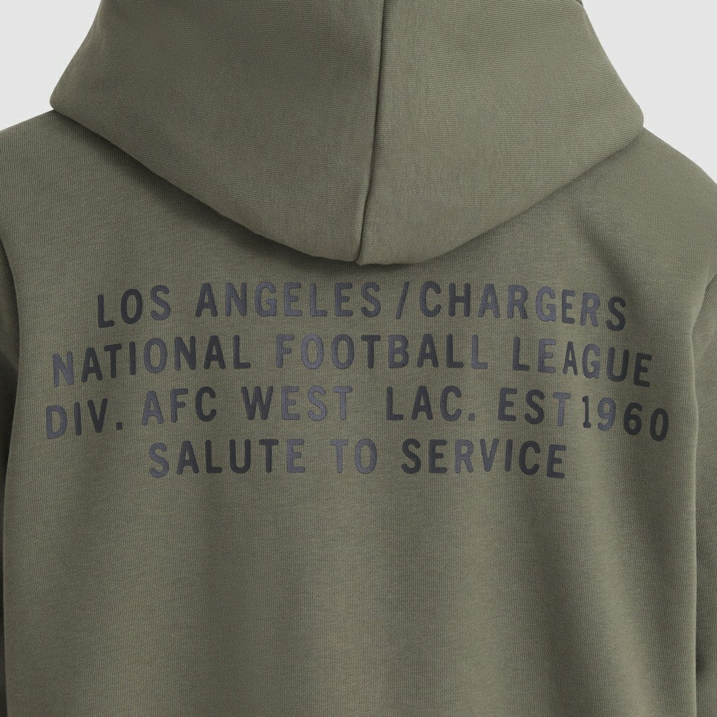 Nike Los Angeles Chargers Women's 2025 Salute to Service Sideline Standard Issue Dri-FIT Hoodie Olive