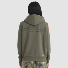 Nike Los Angeles Rams Women's 2025 Salute to Service Sideline Standard Issue Dri-FIT Hoodie Olive