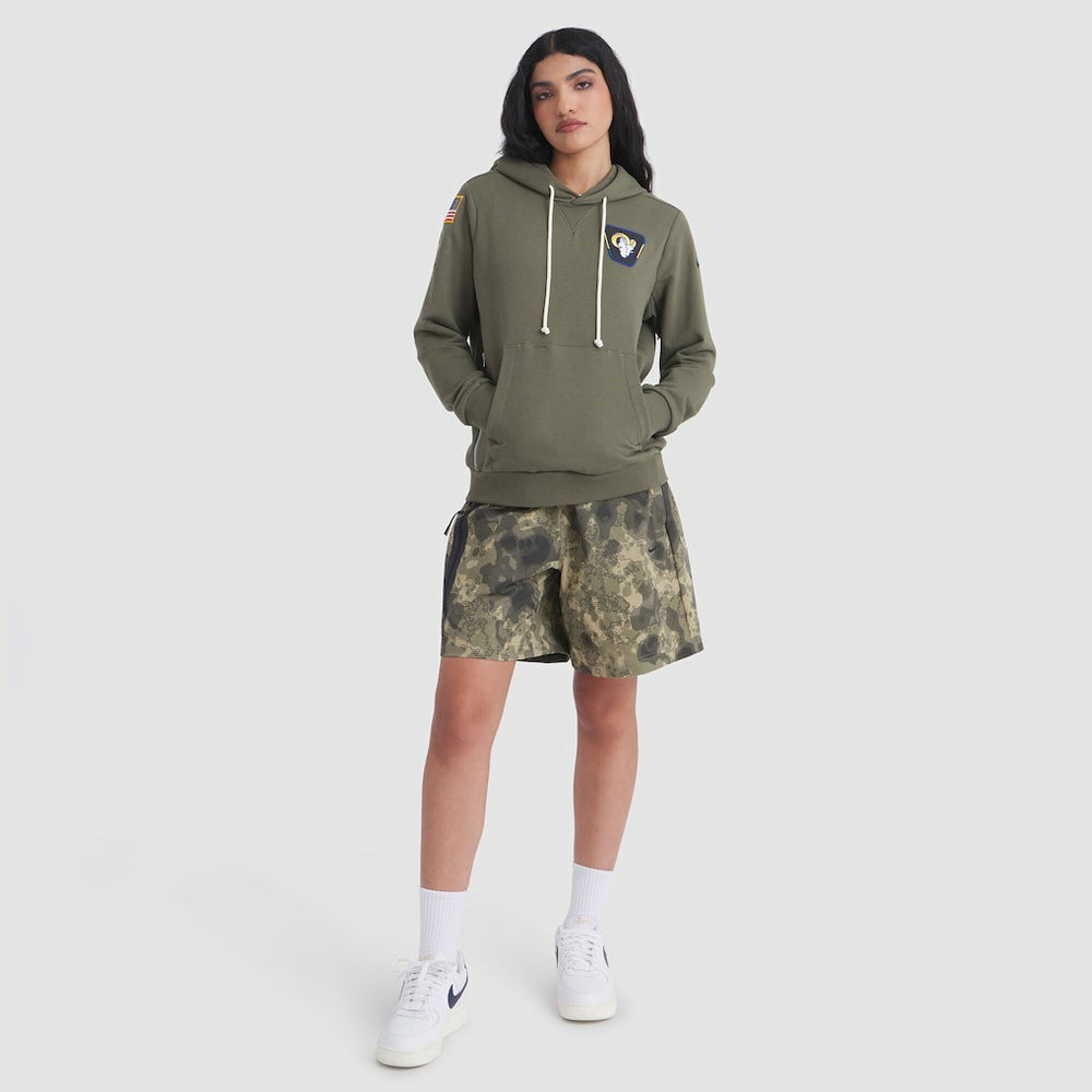 Nike Los Angeles Rams Women's 2025 Salute to Service Sideline Standard Issue Dri-FIT Hoodie Olive