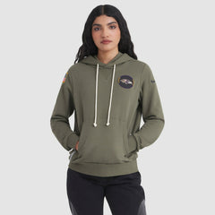 Nike Baltimore Ravens Women's 2025 Salute to Service Sideline Standard Issue Dri-FIT Hoodie Olive