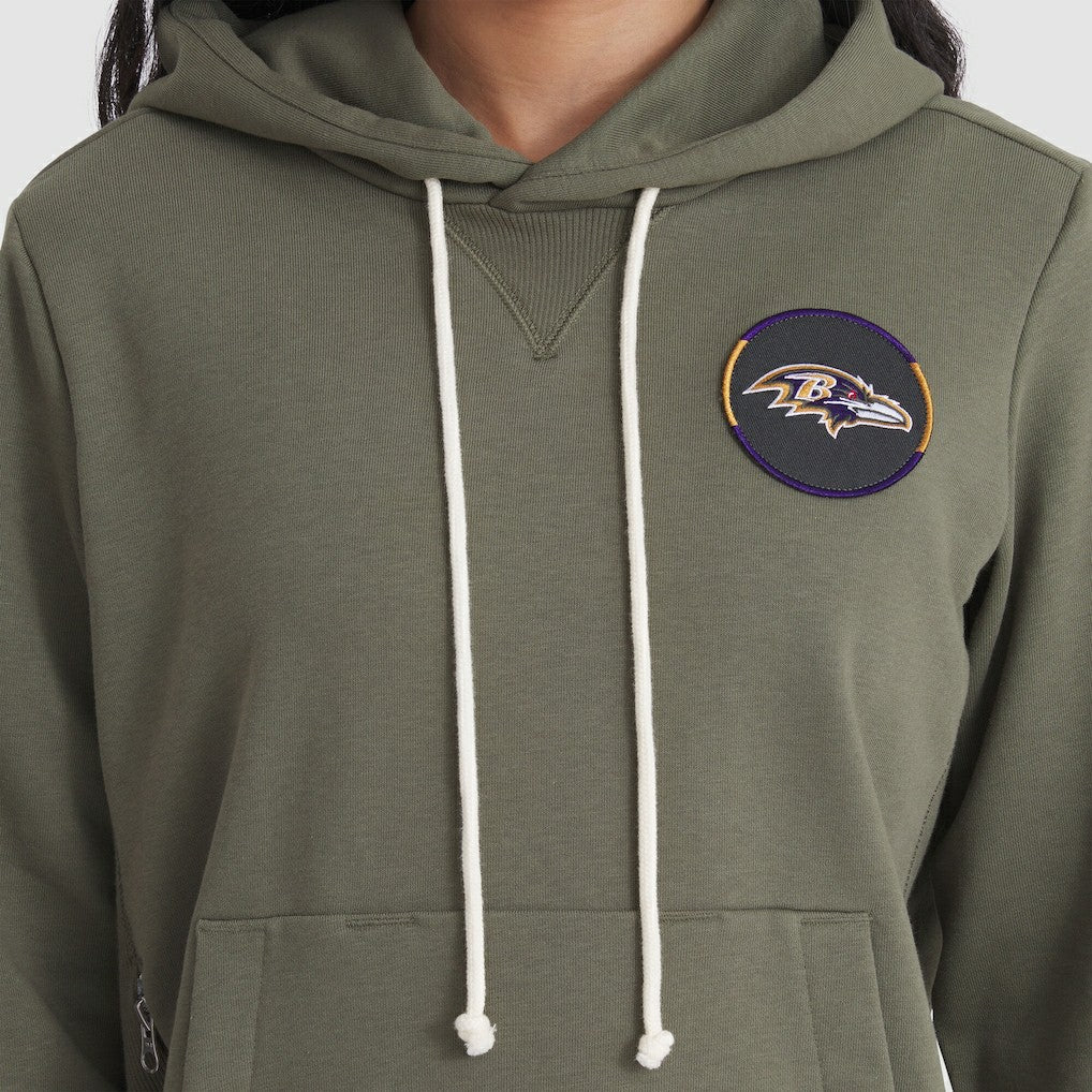 Nike Baltimore Ravens Women's 2025 Salute to Service Sideline Standard Issue Dri-FIT Hoodie Olive