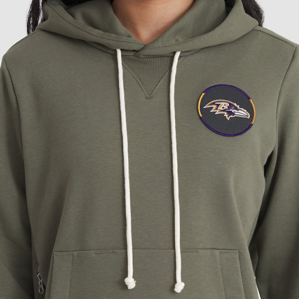 Nike Baltimore Ravens Women's 2025 Salute to Service Sideline Standard Issue Dri-FIT Hoodie Olive