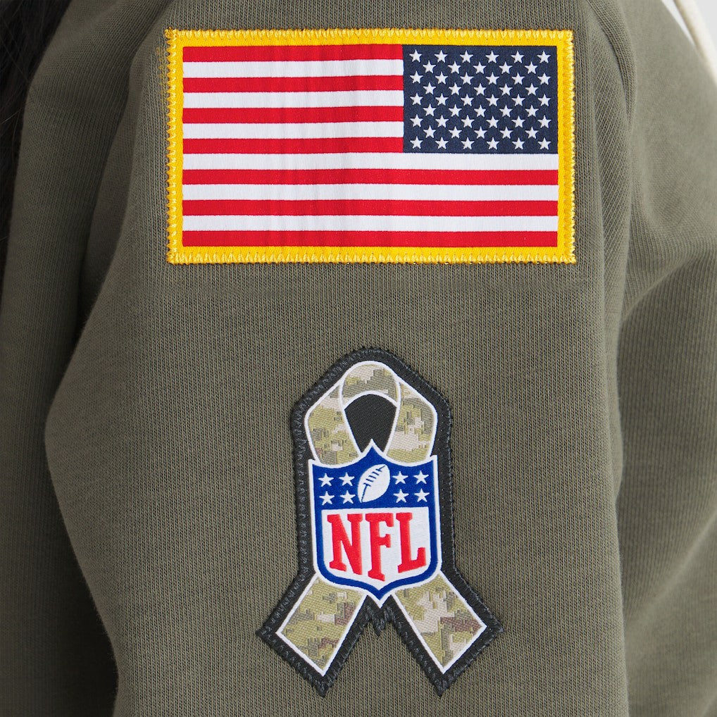 Nike Baltimore Ravens Women's 2025 Salute to Service Sideline Standard Issue Dri-FIT Hoodie Olive