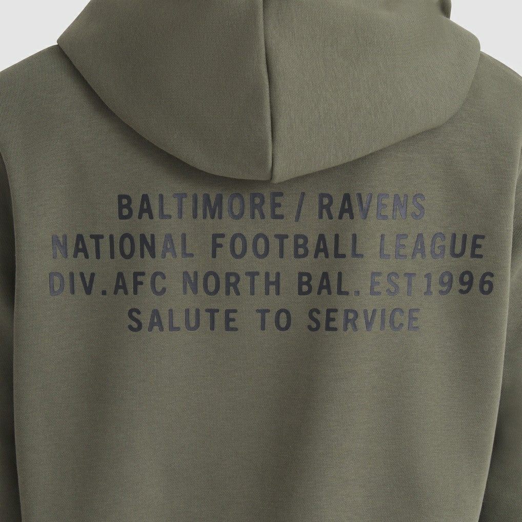 Nike Baltimore Ravens Women's 2025 Salute to Service Sideline Standard Issue Dri-FIT Hoodie Olive