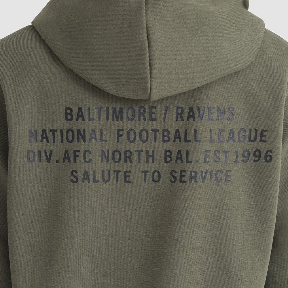 Nike Baltimore Ravens Women's 2025 Salute to Service Sideline Standard Issue Dri-FIT Hoodie Olive