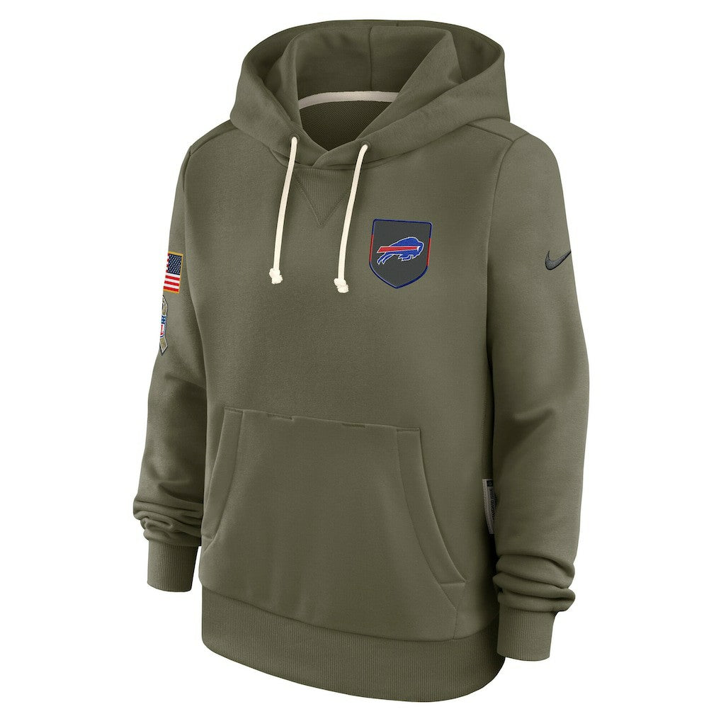 Nike Buffalo Bills Women's 2025 Salute to Service Sideline Standard Issue Dri-FIT Hoodie Olive