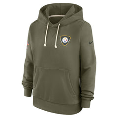 Nike Pittsburgh Steelers Women's 2025 Salute to Service Sideline Standard Issue Dri-FIT Hoodie Olive