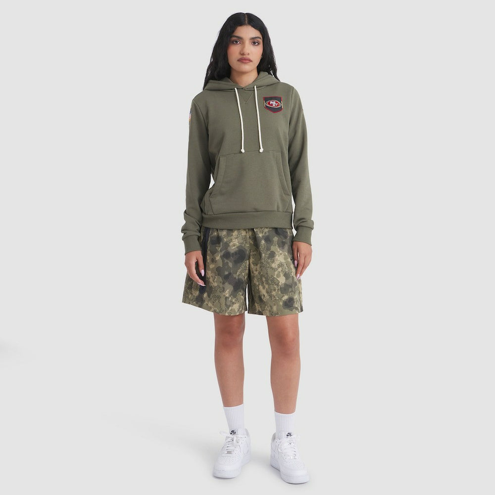Nike San Francisco 49ers Women's 2025 Salute to Service Sideline Standard Issue Dri-FIT Hoodie Olive