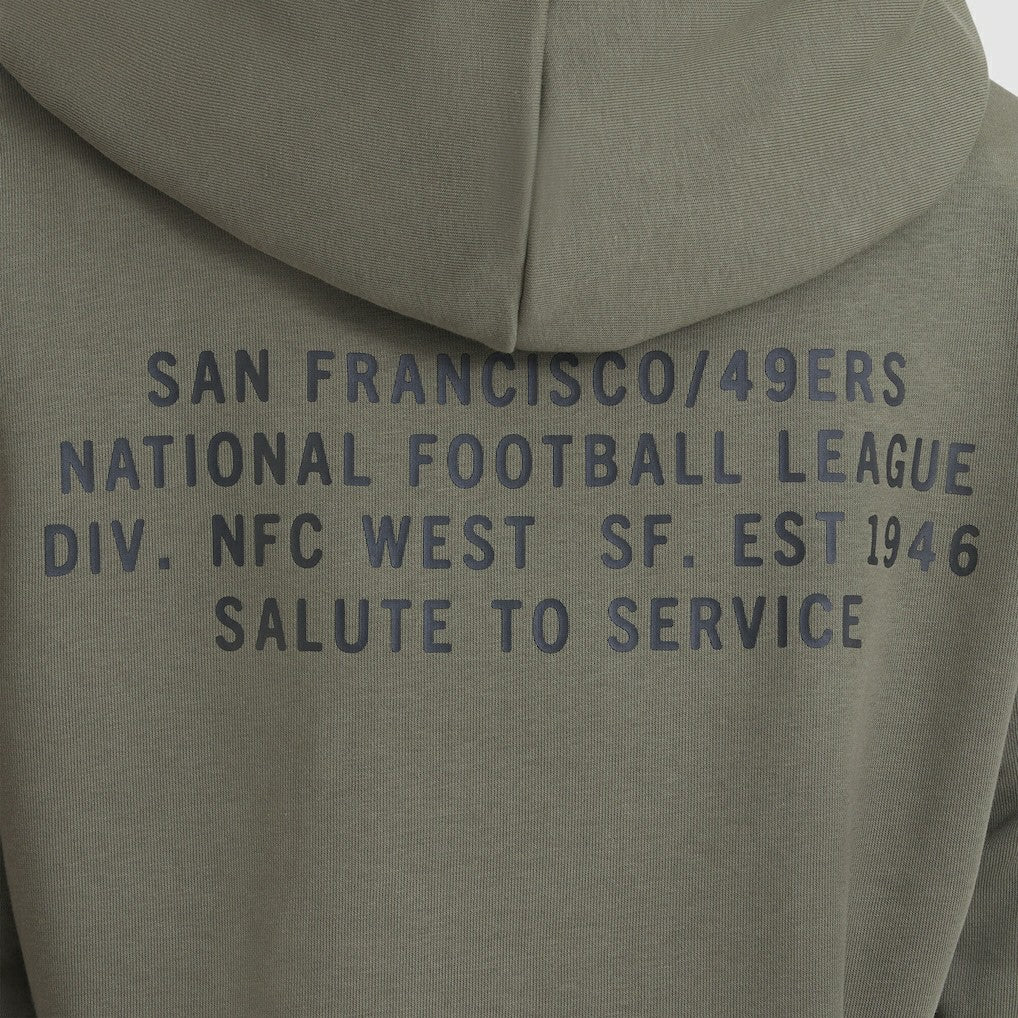 Nike San Francisco 49ers Women's 2025 Salute to Service Sideline Standard Issue Dri-FIT Hoodie Olive