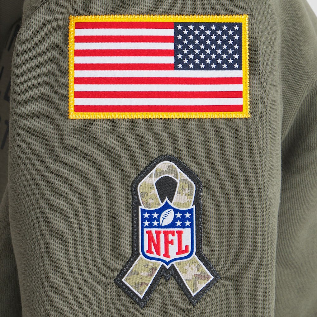 Nike Minnesota Vikings Women's 2025 Salute to Service Sideline Standard Issue Dri-FIT Hoodie Olive