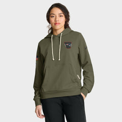 Nike New England Patriots Women's 2025 Salute to Service Sideline Standard Issue Dri-FIT Hoodie Olive
