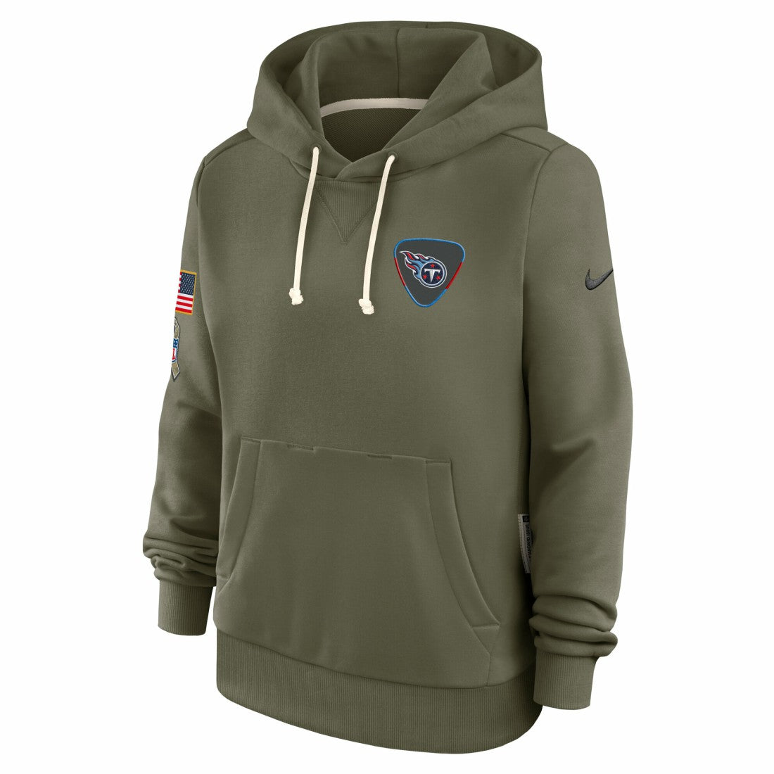 Nike Tennessee Titans Women's 2025 Salute to Service Sideline Standard Issue Dri-FIT Hoodie Olive