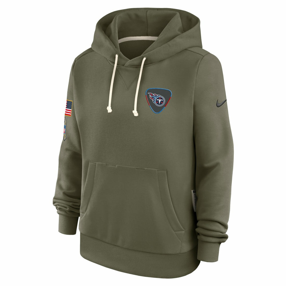 Nike Tennessee Titans Women's 2025 Salute to Service Sideline Standard Issue Dri-FIT Hoodie Olive