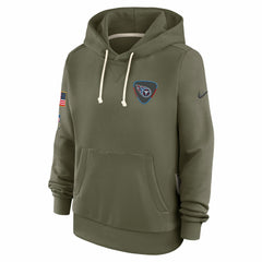 Nike Tennessee Titans Women's 2025 Salute to Service Sideline Standard Issue Dri-FIT Hoodie Olive