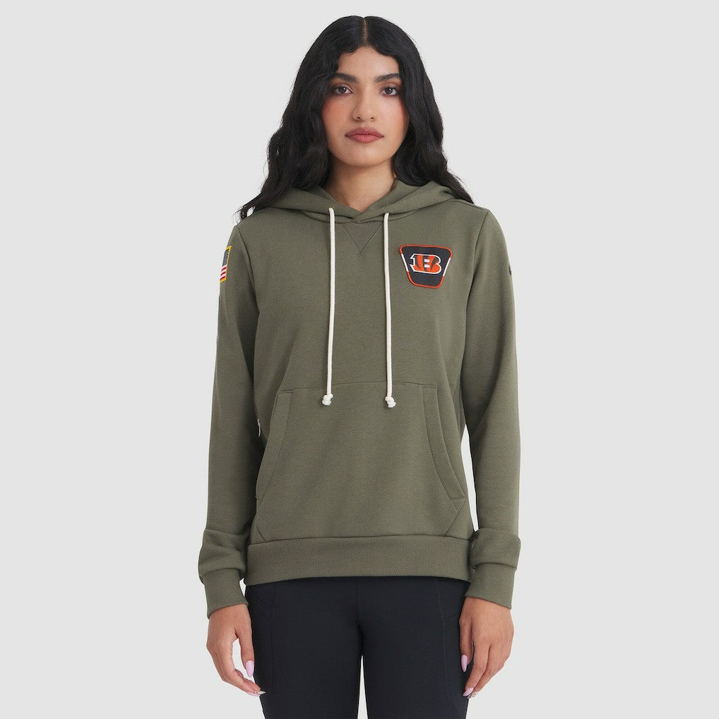 Nike Cincinnati Bengals Women's 2025 Salute to Service Sideline Standard Issue Dri-FIT Hoodie Olive