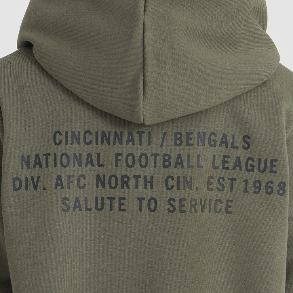 Nike Cincinnati Bengals Women's 2025 Salute to Service Sideline Standard Issue Dri-FIT Hoodie Olive
