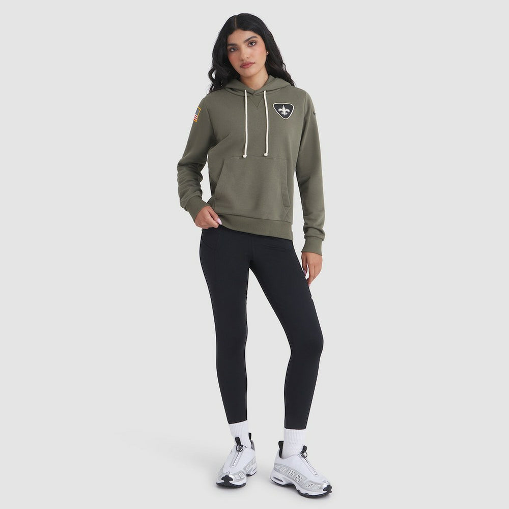 Nike New Orleans Saints Women's 2025 Salute to Service Sideline Standard Issue Dri-FIT Hoodie Olive
