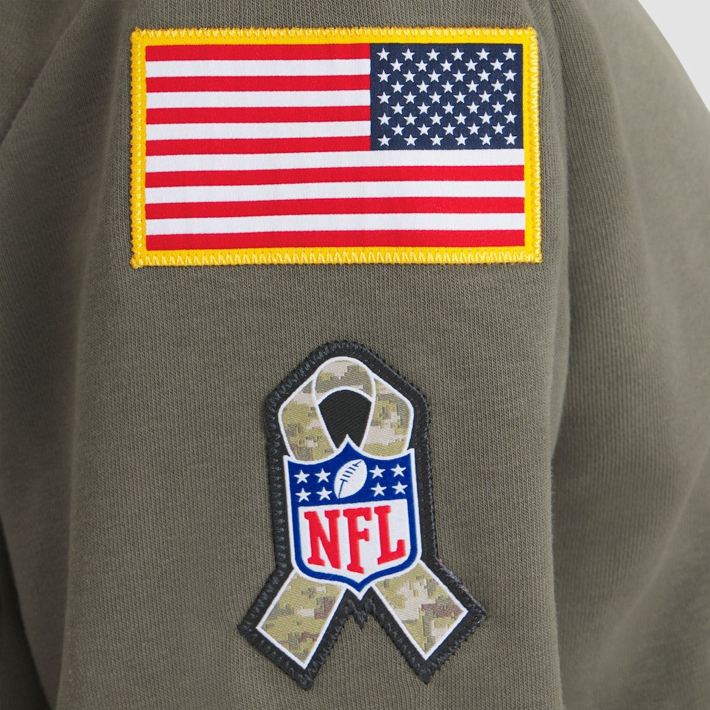 Nike New Orleans Saints Women's 2025 Salute to Service Sideline Standard Issue Dri-FIT Hoodie Olive