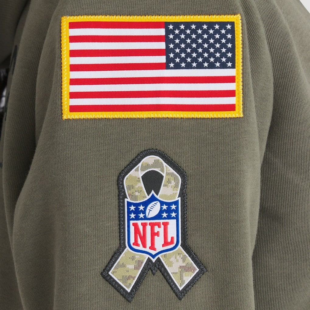 Nike Cleveland Browns Women's 2025 Salute to Service Sideline Standard Issue Dri-FIT Hoodie Olive