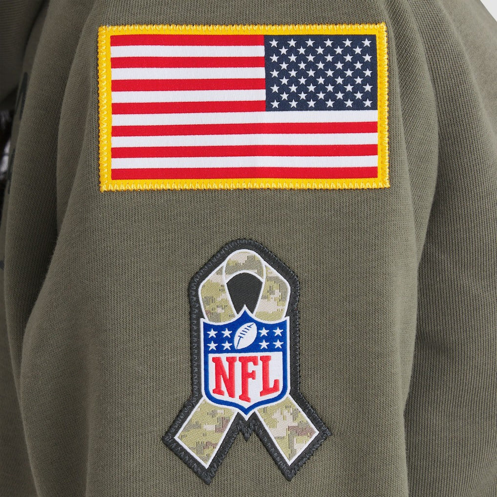 Nike Cleveland Browns Women's 2025 Salute to Service Sideline Standard Issue Dri-FIT Hoodie Olive