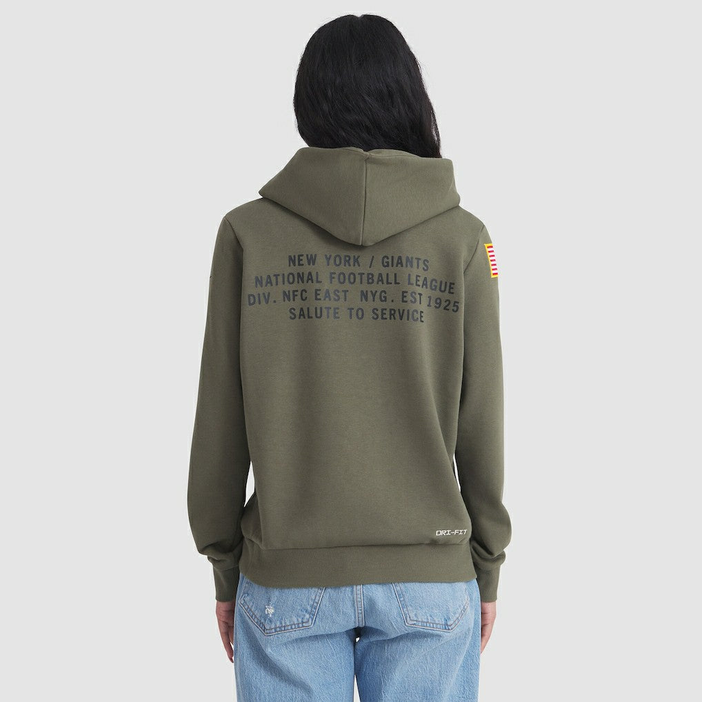 Nike New York Giants Women's 2025 Salute to Service Sideline Standard Issue Dri-FIT Hoodie Olive