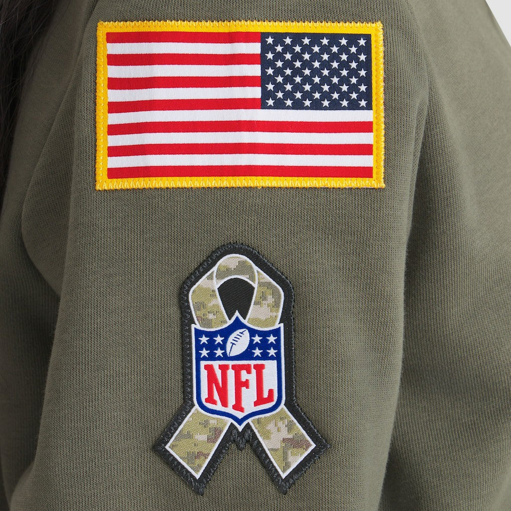 Nike New York Giants Women's 2025 Salute to Service Sideline Standard Issue Dri-FIT Hoodie Olive