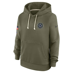 Nike Dallas Cowboys Women's 2025 Salute to Service Sideline Standard Issue Dri-FIT Hoodie Olive