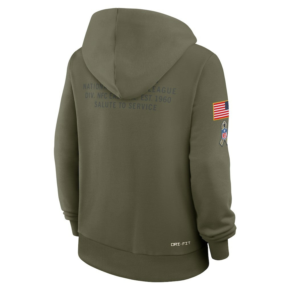 Nike Dallas Cowboys Women's 2025 Salute to Service Sideline Standard Issue Dri-FIT Hoodie Olive