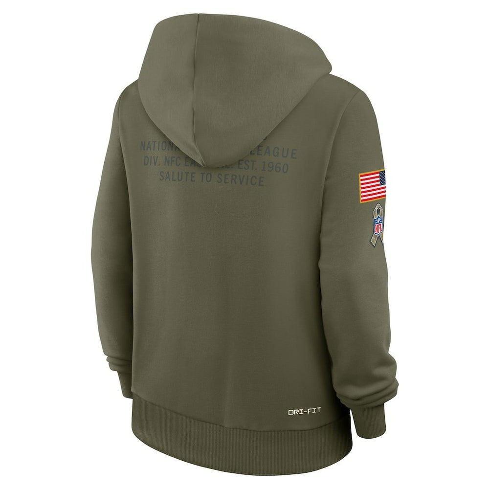 Nike Dallas Cowboys Women's 2025 Salute to Service Sideline Standard Issue Dri-FIT Hoodie Olive