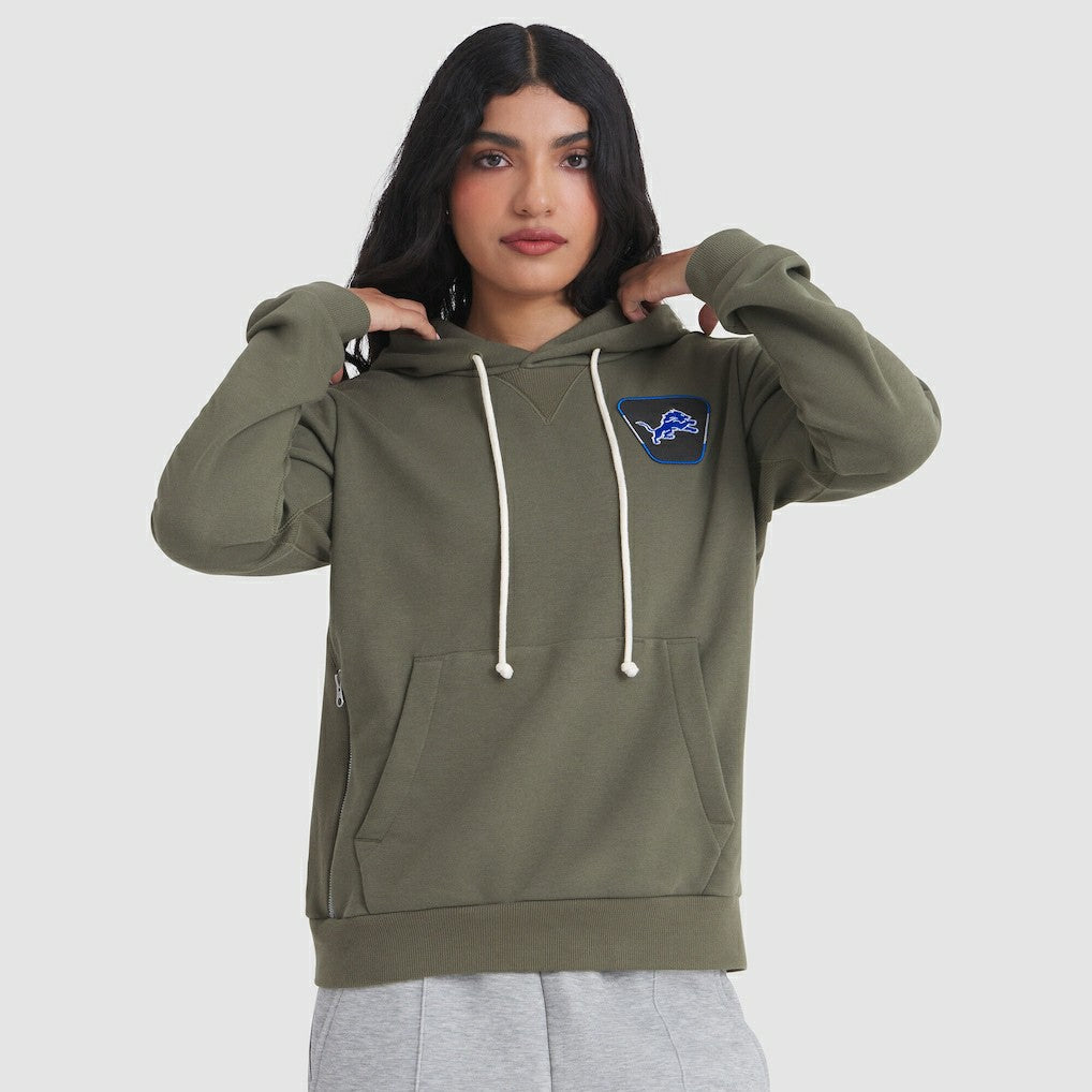 Nike Detroit Lions Women's 2025 Salute to Service Sideline Standard Issue Dri-FIT Hoodie Olive