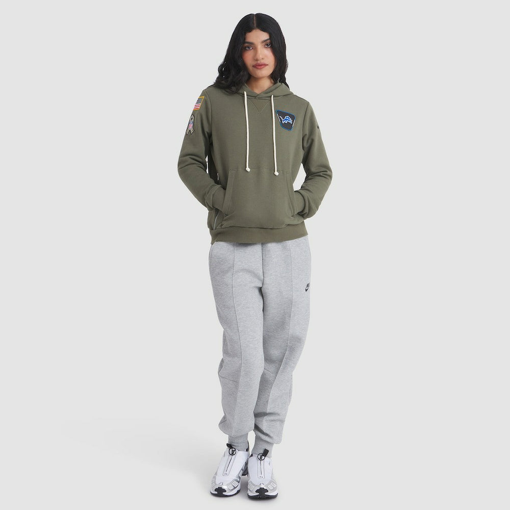 Nike Detroit Lions Women's 2025 Salute to Service Sideline Standard Issue Dri-FIT Hoodie Olive