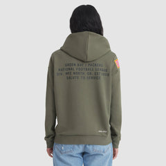 Nike Green Bay Packers Women's 2025 Salute to Service Sideline Standard Issue Dri-FIT Hoodie Olive