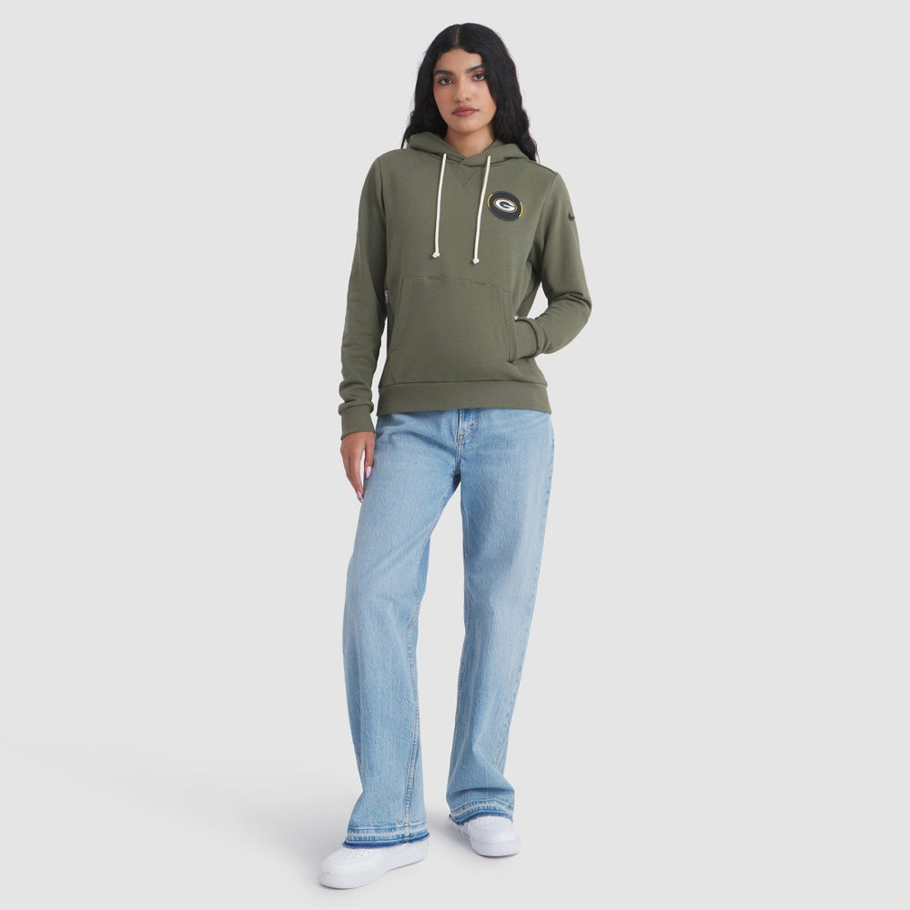 Nike Green Bay Packers Women's 2025 Salute to Service Sideline Standard Issue Dri-FIT Hoodie Olive