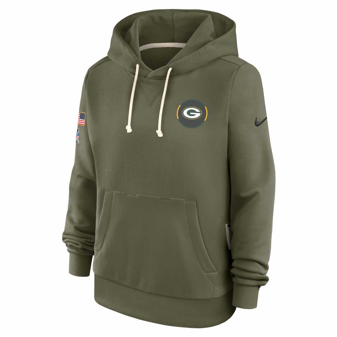 Nike Green Bay Packers Women's 2025 Salute to Service Sideline Standard Issue Dri-FIT Hoodie Olive