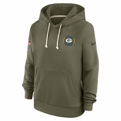 Nike Green Bay Packers Women's 2025 Salute to Service Sideline Standard Issue Dri-FIT Hoodie Olive