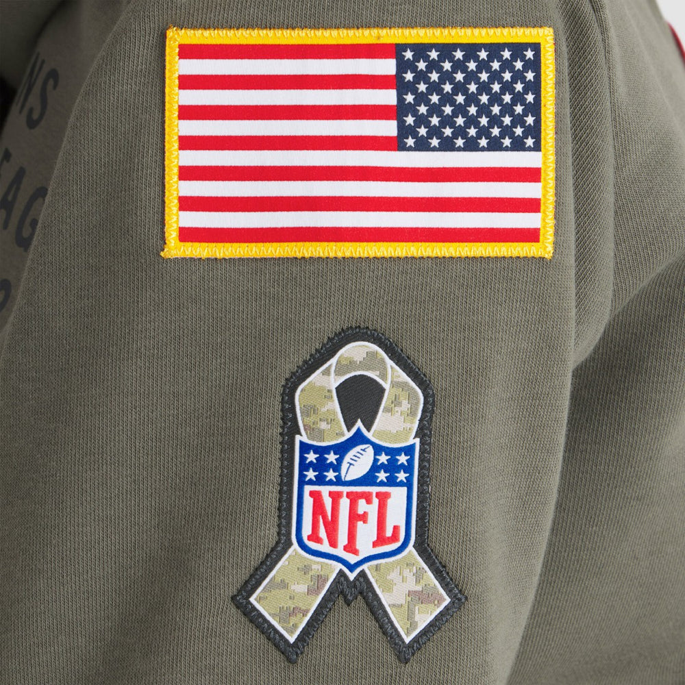 Nike Houston Texans Women's 2025 Salute to Service Sideline Standard Issue Dri-FIT Hoodie Olive