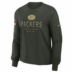Nike Green Bay Packers Women's 2025 Salute to Service Sideline Dri-FIT Long Sleeve T-Shirt Dark Green