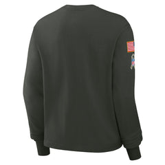 Nike Cleveland Browns Women's 2025 Salute to Service Sideline Dri-FIT Long Sleeve T-Shirt Dark Green