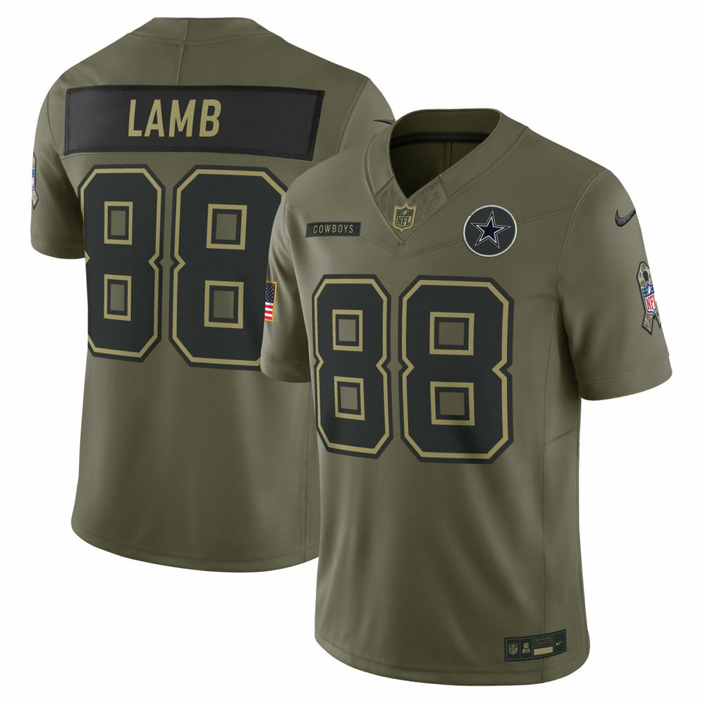Nike CeeDee Lamb Dallas Cowboys 2025 Salute to Service Limited Jersey Olive